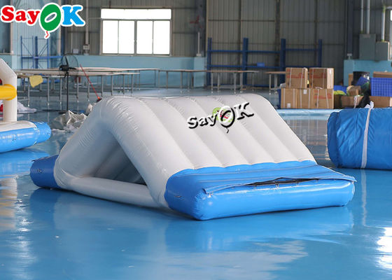 पानी का हिमशैल inflatable 3x2x1mH सफेद inflatable पानी के खिलौने खेल डबल पानी स्लाइड
