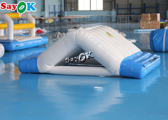 पानी का हिमशैल inflatable 3x2x1mH सफेद inflatable पानी के खिलौने खेल डबल पानी स्लाइड