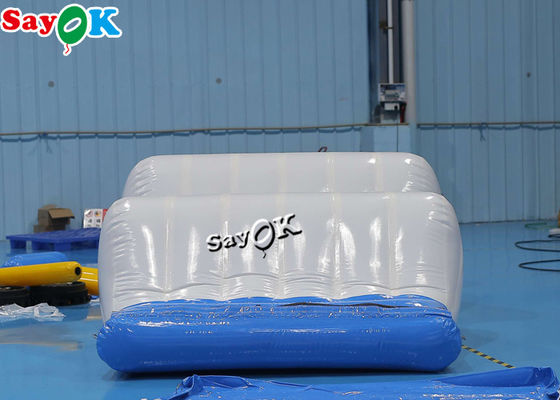 6x2x1.1mH सफेद वायुरोधी inflatable पानी फ्लोट लहर ट्रैक inflatable पानी पार्क