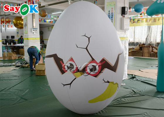 ईस्टर सजावट कस्टम Inflatable उत्पाद रंगीन Inflatable पक्षी अंडे आकार गुब्बारा