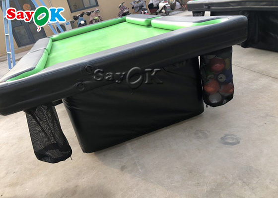 हवा भरने योग्य बॉलिंग गेम 0.9mm PVC एयर सील हवा भरने योग्य पूल टेबल स्टैंड के साथ