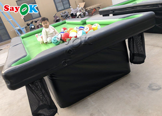 हवा भरने योग्य बॉलिंग गेम 0.9mm PVC एयर सील हवा भरने योग्य पूल टेबल स्टैंड के साथ
