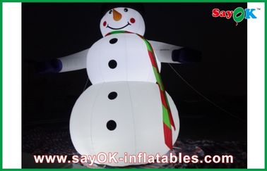 आउटडोर 5 मीटर विशाल प्रकाश Inflatable क्रिसमस स्नोमैन सजावट