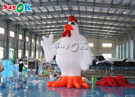 त्योहार पार्टी सजावट सफेद inflatable कार्टून पात्र 13ft पशु चिकन मुर्गा मॉडल inflatable यार्ड सजावट