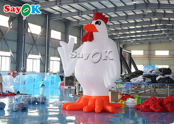 त्योहार पार्टी सजावट सफेद inflatable कार्टून पात्र 13ft पशु चिकन मुर्गा मॉडल inflatable यार्ड सजावट
