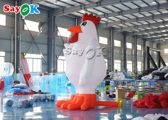 त्योहार पार्टी सजावट सफेद inflatable कार्टून पात्र 13ft पशु चिकन मुर्गा मॉडल inflatable यार्ड सजावट
