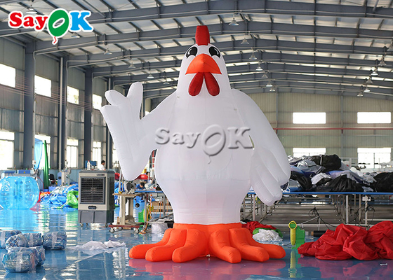 त्योहार पार्टी सजावट सफेद inflatable कार्टून पात्र 13ft पशु चिकन मुर्गा मॉडल inflatable यार्ड सजावट
