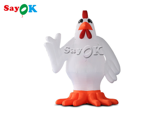 त्योहार पार्टी सजावट सफेद inflatable कार्टून पात्र 13ft पशु चिकन मुर्गा मॉडल inflatable यार्ड सजावट