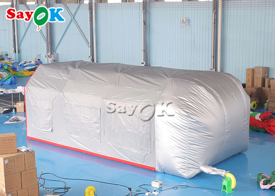 आउटडोर inflatable तम्बू ग्रे एयरटाइट inflatable एयर तम्बू ब्लास्ट अप स्प्रे बूथ कार पेंटिंग