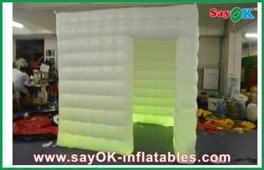 ऑक्सफोर्ड क्लॉथ Inflatable कस्टम Inflatable उत्पाद, व्हाइट वेडिंग मोबाइल स्क्वायर फोटो बूथ
