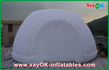 मजबूत ऑक्सफोर्ड कपड़े गुंबद inflatable तम्बू, वाणिज्यिक inflatable गोलता तम्बू पार्टी तम्बू एलईडी प्रकाश के साथ