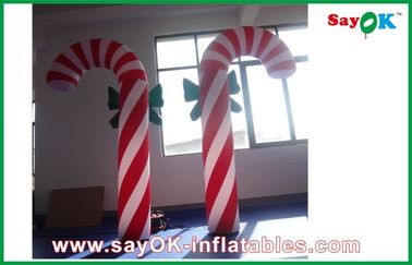 H2.5m Inflatable प्रकाश सजावट कैंडी केन क्रिसमस लाइट्स