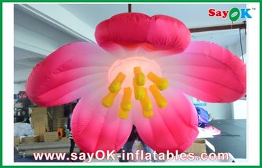पार्टी के लिए 1.5 मीटर गुलाबी हैंगिंग Inflatable एलईडी फूल Inflatable प्रकाश