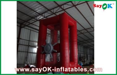 किराए पर व्यापार के लिए लाल 0.44 मिमी पीवीसी Inflatable मनी मशीन