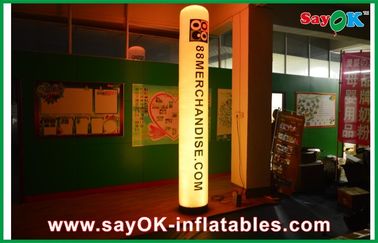 लोगो मुद्रण के साथ विज्ञापन एलईडी inflatable प्रकाश सजावट कॉलम Inflatable स्तंभ