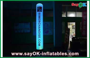 लोगो मुद्रण के साथ विज्ञापन एलईडी inflatable प्रकाश सजावट कॉलम Inflatable स्तंभ