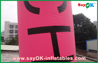 लोगो प्रिंट के साथ लाल Inflatable क्लाउन नर्तकी डबल पैर स्काई / एयर नर्तकी
