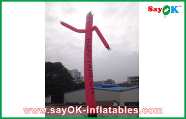 लोगो प्रिंट के साथ लाल Inflatable क्लाउन नर्तकी डबल पैर स्काई / एयर नर्तकी