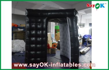 ब्लैक पोर्टेबल डिजिटल Inflatable फोटो बूथ कियोस्क तम्बू निविड़ अंधकार