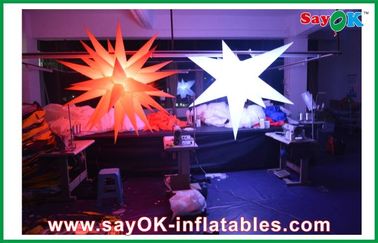 1 9 0 टी ऑक्सफोर्ड कपड़ा पार्टी जायंट Inflatable सजावट स्टार एलईडी प्रकाश सफेद