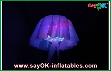 नायलॉन कपड़ा Inflatable एलईडी प्रकाश जेलीफ़िश सजावट, प्रकाश सजावट