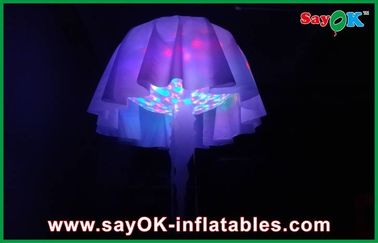 नायलॉन कपड़ा Inflatable एलईडी प्रकाश जेलीफ़िश सजावट, प्रकाश सजावट