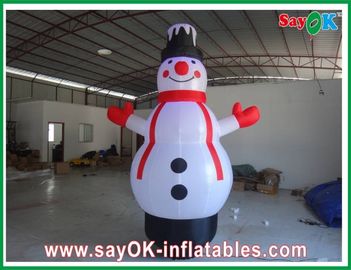 विशाल क्रिसमस स्नोमैन Inflatable अवकाश सजावट ऑक्सफोर्ड कपड़ा