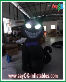 एलईडी-प्रकाश बाउंसर किराया के साथ 1 मीटर - 4 मीटर Inflatable हेलोवीन बिल्ली