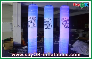 एलईडी प्रकाश के साथ 1 9 0 टी नायलॉन कपड़ा Inflatable स्तंभ डिलेबल 2 मीटर