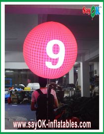 विज्ञापन के लिए अनुकूलित व्यास 0.8 मीटर Inflatable बैकपैक गुब्बारा गुलाबी