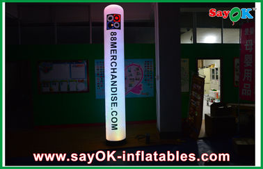 सीधे पिल्लर Inflatable प्रकाश सजावट एच 1 - लोगो के साथ 3 मीटर नायलॉन कपड़ा