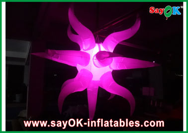 पार्टी के लिए दीया 1 एम - 3 एम नायलॉन ऑक्सफोर्ड Inflatable प्रकाश सजावट गुलाबी
