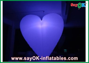12 सजा प्रकाश रंगों के साथ पार्टी सजावट Inflatable दिल व्यास 2 मीटर