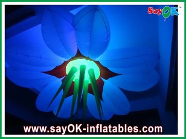 एलईडी प्रकाश के साथ सजावटी नायलॉन कपड़ा Inflatable फूल व्यास 2.5 मीटर