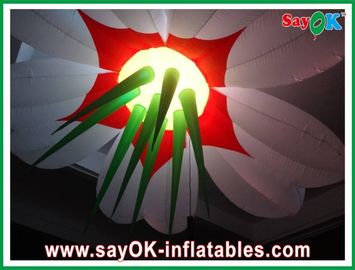 एलईडी प्रकाश के साथ सजावटी नायलॉन कपड़ा Inflatable फूल व्यास 2.5 मीटर