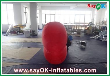 आउटडोर के लिए लाल अद्वितीय Inflatable प्रकाश होंठ नायलॉन कपड़ा सीई एयर ब्लोअर