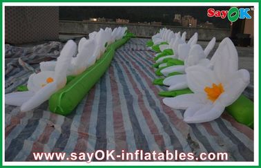 सजावटी सफेद Inflatable प्रकाश सजावट आग प्रूफ प्रकाश फूल लंबाई 5 एम