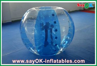 0.8 मिमी पीवीसी Inflatable खेल खेल, पारदर्शी / ब्लू बम्पर बॉल