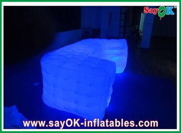 अनुकूलित घन सोफा, पार्टी सजावट, बिक्री के लिए inflatable एलईडी सोफा