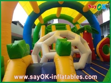 वाणिज्यिक विशाल उछाल महल घर बच्चों के लिए रंगीन inflatable कूद घरों मज़ा