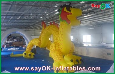 विज्ञापन Inflatable कार्टून अक्षर, चीनी पीला ड्रैगन आर्क