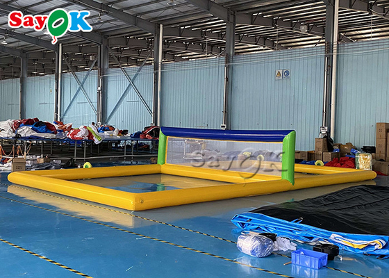 Inflatable Water Parks Adults Interactive Inflatable Water Volleyball Court एयरटाइट मल्टीफंक्शन फ्लोटिंग