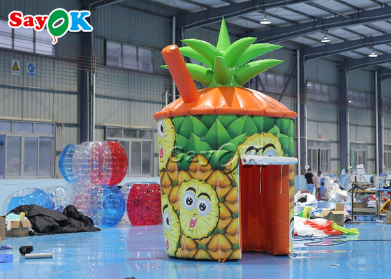 व्यवसाय ब्लोअर के साथ inflatable लॉन टेंट पीवीसी अनानास कियोस्क पोर्टेबल inflatable बूथ