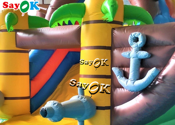 बच्चों के लिए स्लाइड के साथ आउटडोर समुद्री डाकू कूद महल Inflatable ट्रैम्पोलिन