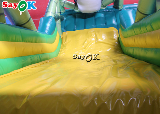 Inflatable Kids Slide Commercial Inflatable Bouncer Slide पांडा बांस जंगल थीम inflatable फिसलन स्लाइड