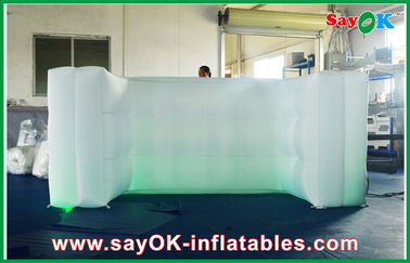 3 मीटर बाड़ सफेद Inflatable एलईडी दीवार Inflatable प्रकाश सजावट ऑक्सफोर्ड कपड़ा