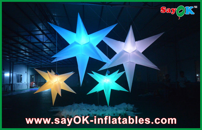 रंगीन Inflatable प्रकाश सजावट घटना Inflatable एलईडी स्टार