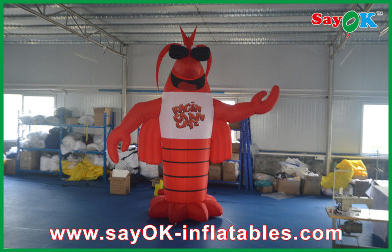 विज्ञापन के लिए 4 एम ऑक्सफोर्ड कपड़े लाल कस्टम Inflatable उत्पाद मॉडल Langouste चित्र