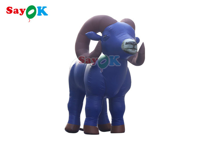 7.5m Inflatable Animals Inflatable Goat Animals मॉडल गुब्बारे कस्टम इन्फ्लेशन राइडिंग बकरी विज्ञापन