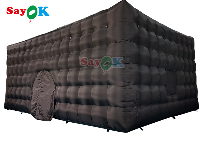 एलईडी लाइट इवेंट पार्टी सजावट के साथ एयरप्रूफ inflatable नाइट क्लब टेंट inflatable एयर टेंट
